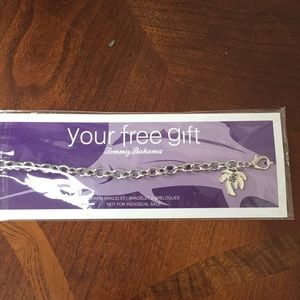 Tommy Bahamas bracelet charm. Palm tree silver